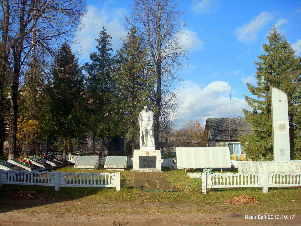 Братская могила, памятник, мемориал, Витебская область, Городокский район, Виров