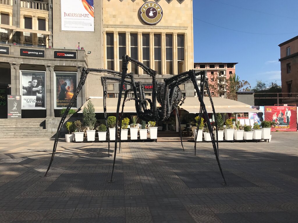 Genre sculpture Spider, Yerevan, photo