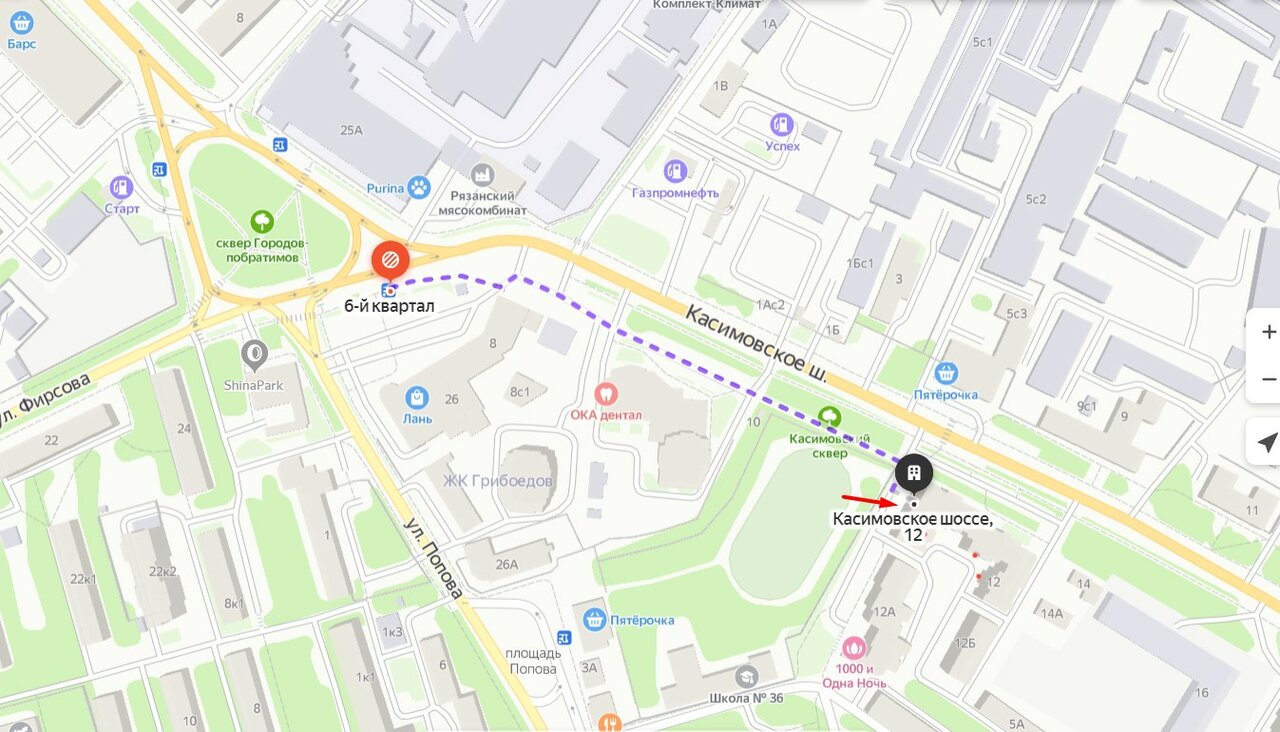 Интернациональная 2 корпус 2 рязань карта