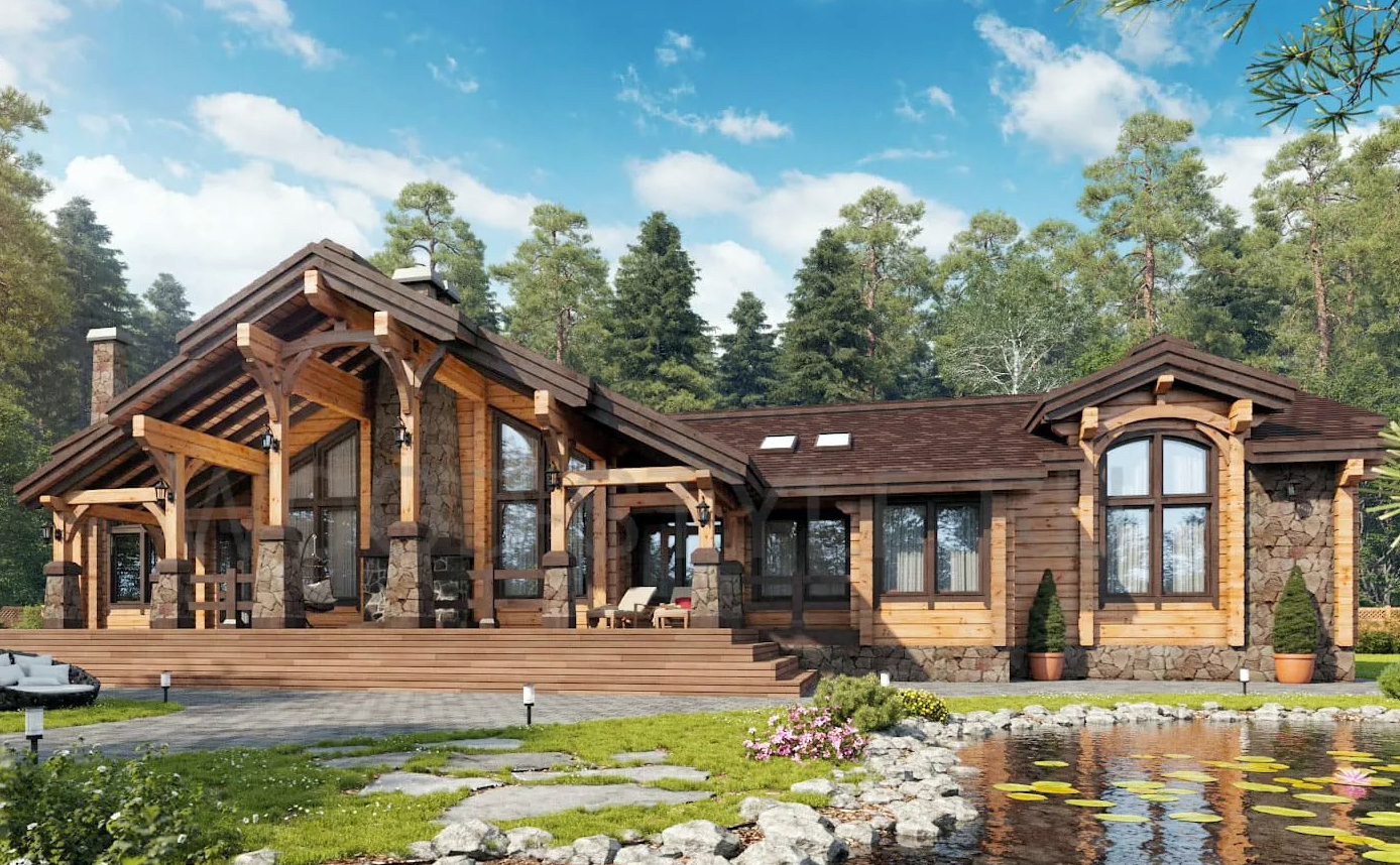 Красивые Одноэтажные Деревянные Дома фото 12