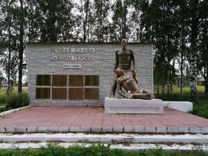 Воинам, павшим в годы Великой Отечественной войны (Kostroma Region, Krasnoselskiy rayon, Priskokovskoye selskoye poseleniye, derevnya Afanasovo) ، نصب تذكاري للحرب، مقبرة جماعية