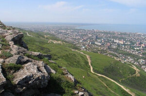 Mount Tarki-tau (Republic of Daghestan, Makhachkala, pamyatnik prirody regionalnogo znacheniya Gora Tarki-Tau), cima de la montaña