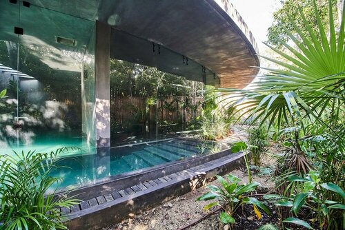 Гостиница Stunning 2br Boho Style Private Pool Garden Gated Community 24 7 Security Concierge в Тулуме