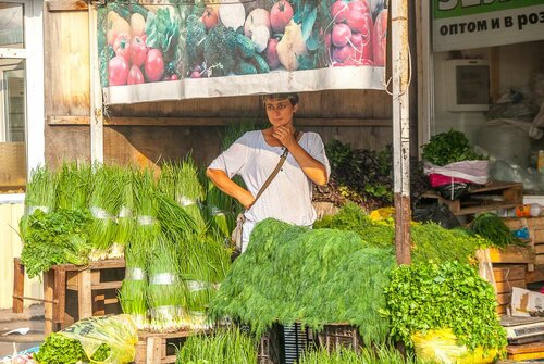 Pazarlar ve çarşılar Privoz, Saratov, foto