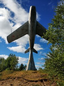 Истребитель МиГ-15 (Murmansk Region, Kolskiy rayon, gorodskoye poseleniye Kildinstroy), monument to technology