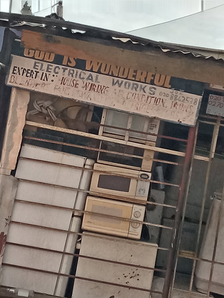 Electrical equipment repairs God is wonderful repairs, Accra, photo