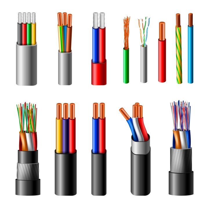 Виды и размеры кабелей и проводов