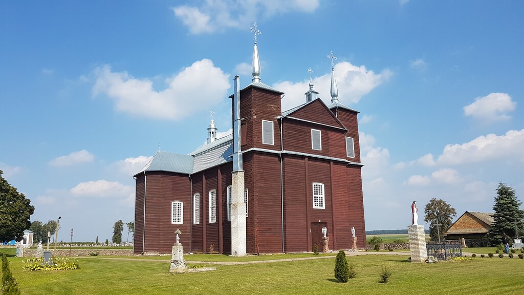 Костёл святого Иоанна Крестителя, католический храм, Гродненская область, Волковысский район, Волповский сельсовет, агрогородок Волпа — Яндекс Карты