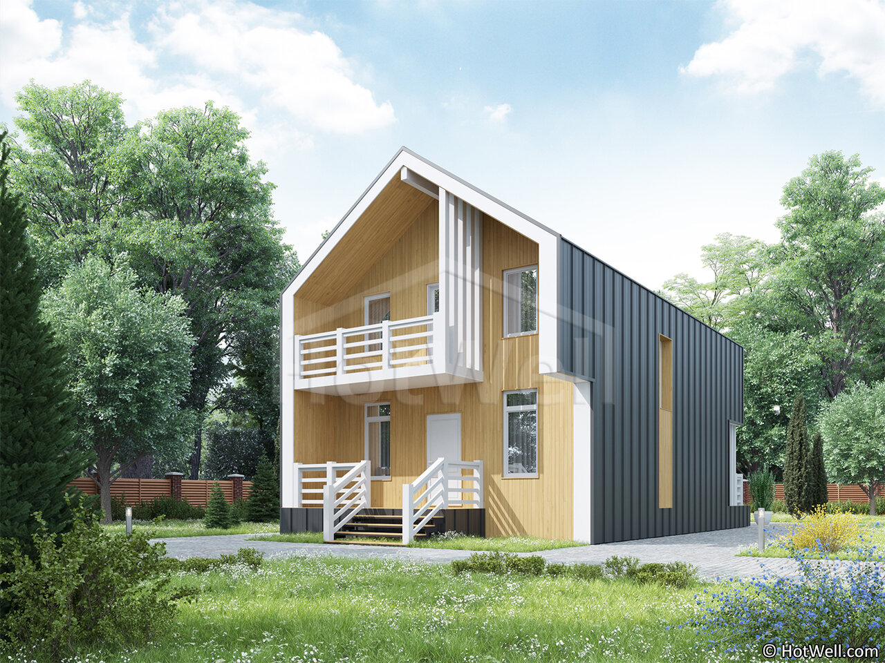 Дом в стиле барнхаус из сип панелей