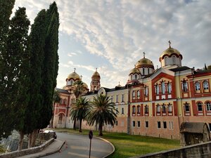 Священная Митрополия Абхазии (Autonomous Republic of Abkhazia, Akhali Atoni, Primorskiy park), monastery, convent, abbey