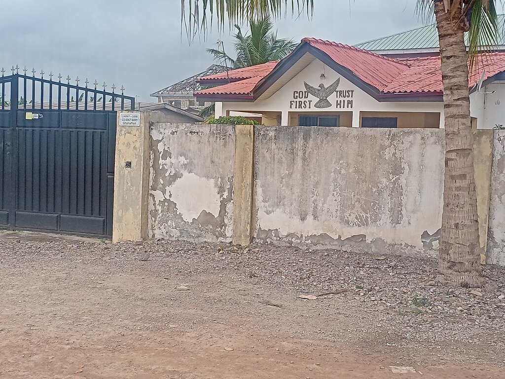 Housing complex God first Trust him house, Earth, photo