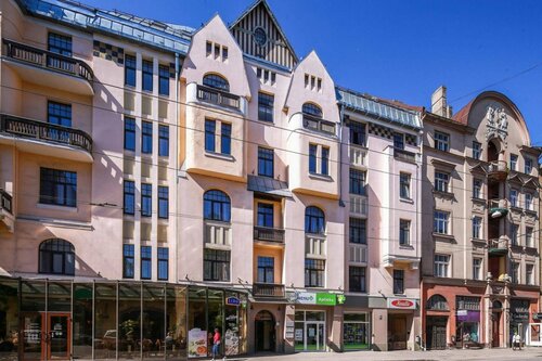 Внешний вид отеля RigaApartment Gertruda — комплекс апартаментов и ресторан в Риге, фото 1