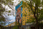 Мурал Амурский тигр (ул. Чапаева, 14), стрит-арт во Владивостоке