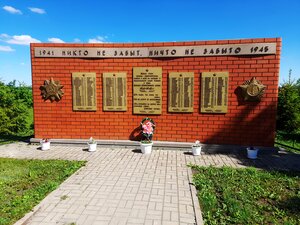 Памятник воинам-землякам, погибшим в годы Великой отечественной войны (Белгородская область, Ракитянский район, село Зинаидино), памятник, мемориал в Белгородской области