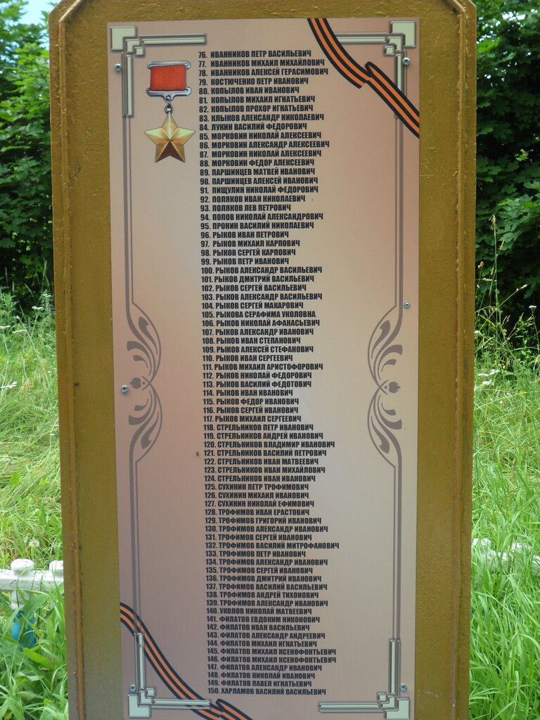 Monument, memorial Погибшим односельчанам в Великой Отечественной войне, Lipetsk Oblast, photo