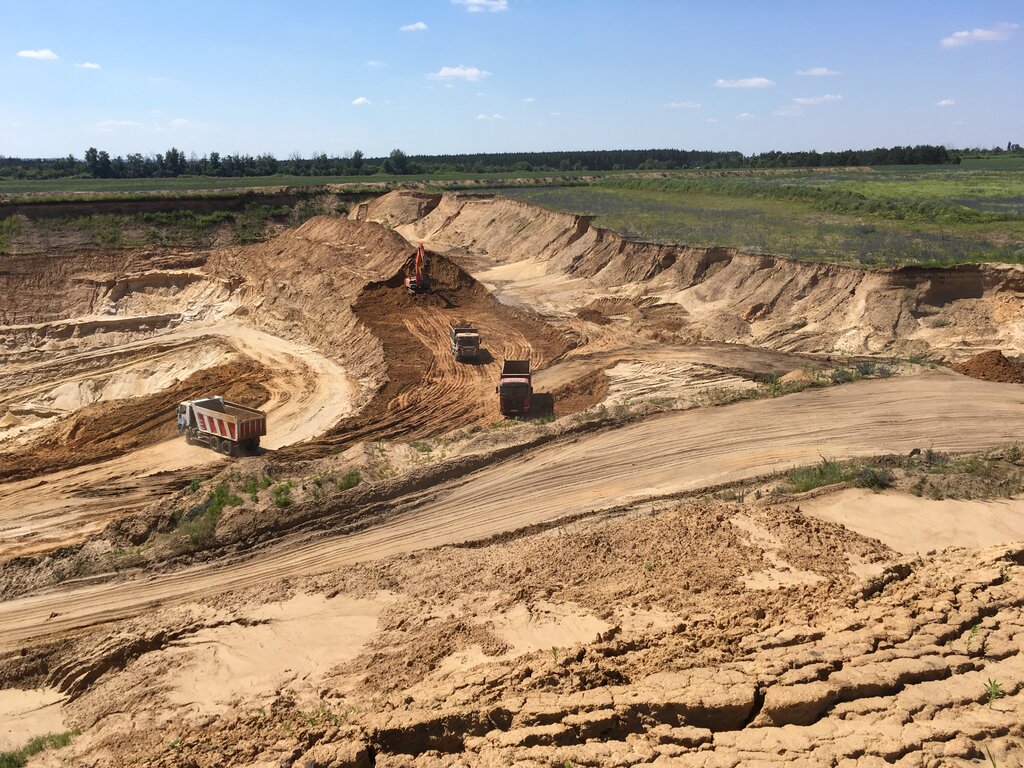 Песчаные карьеры карта