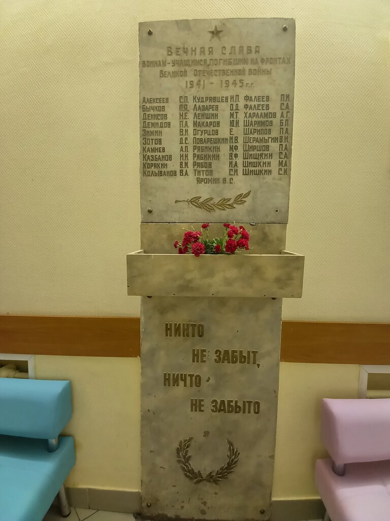 Memorial plaque, foundation stone Воинам-учащимся, погибшим на фронтах Великой отечественной войны 1941-1945 гг., Moscow, photo