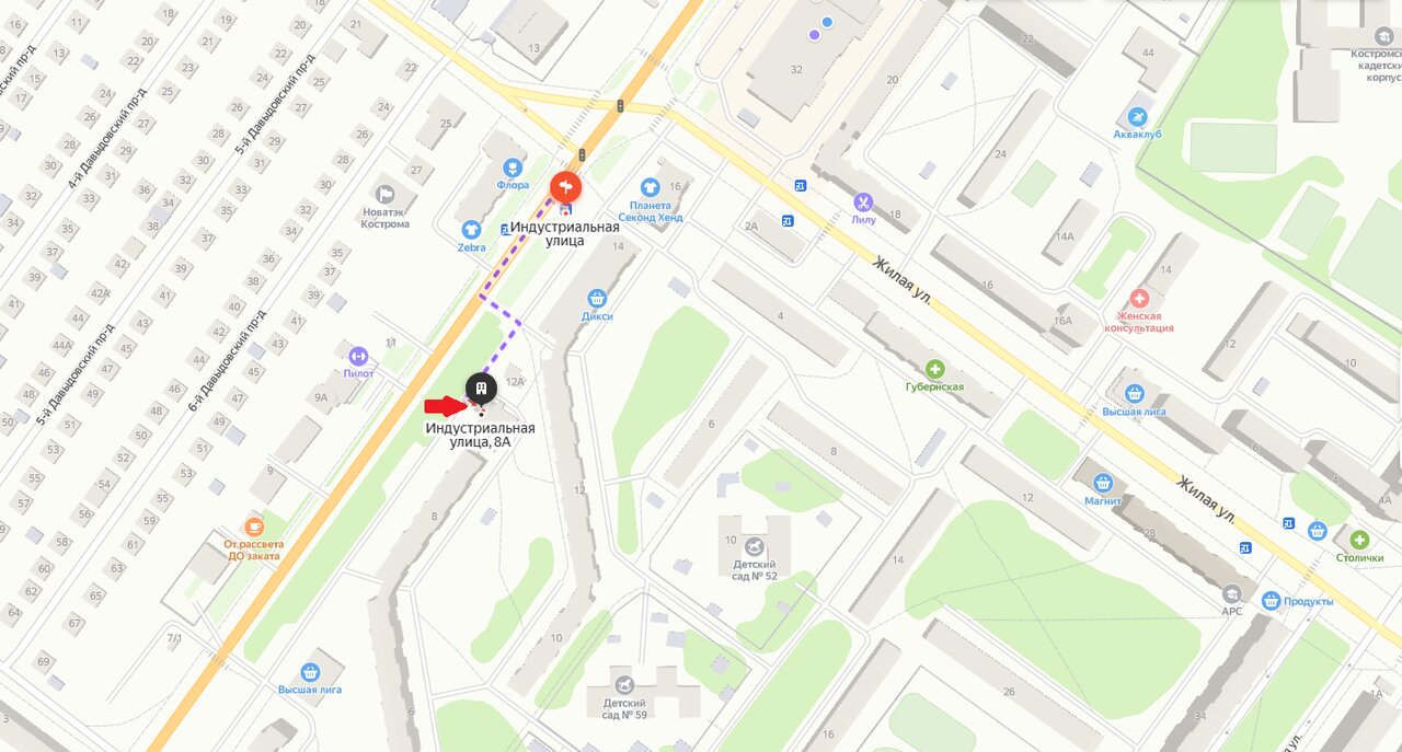 Лавровская 16а кострома карта