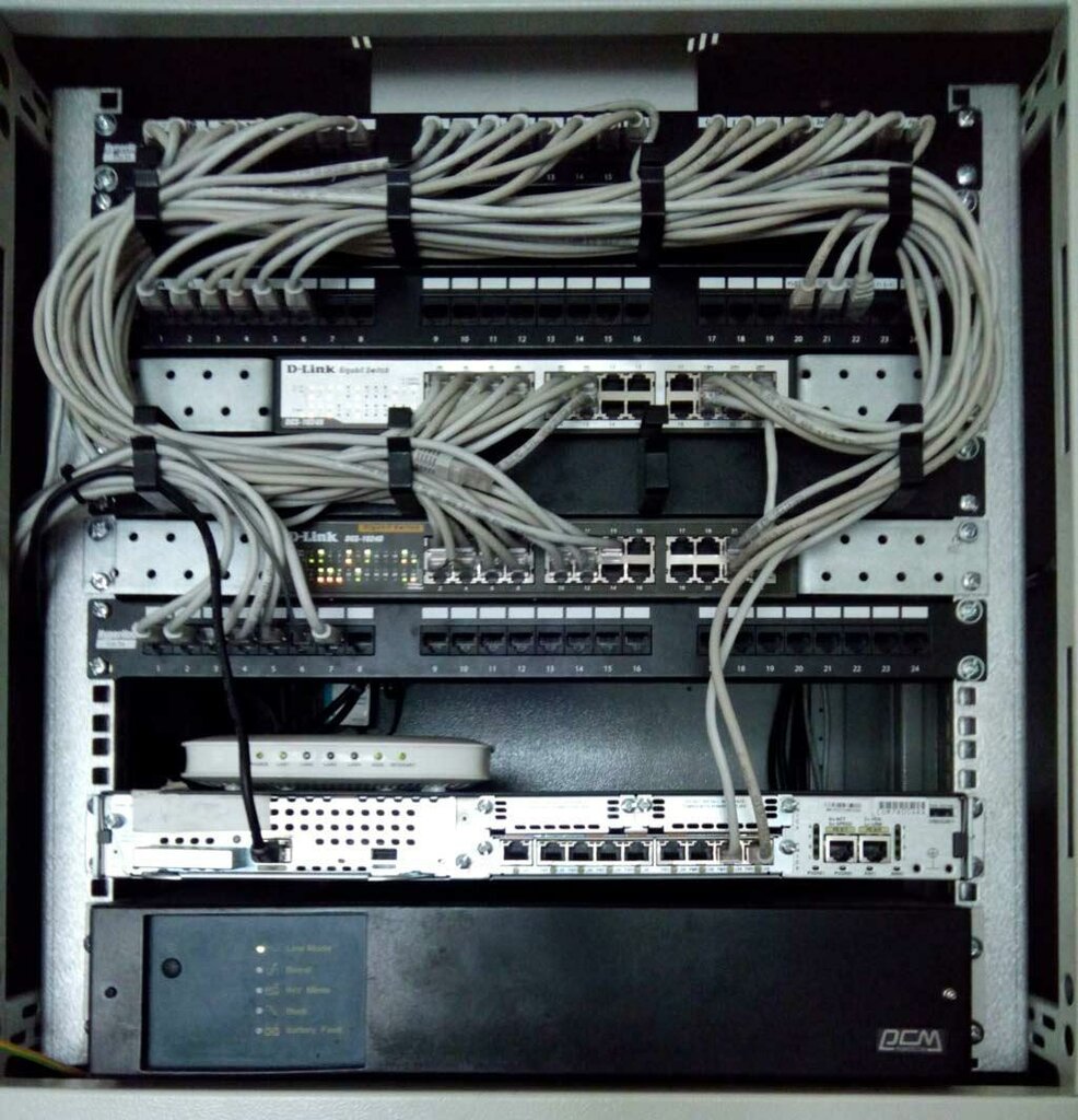 Установка коммутатора в шкаф 92 фото