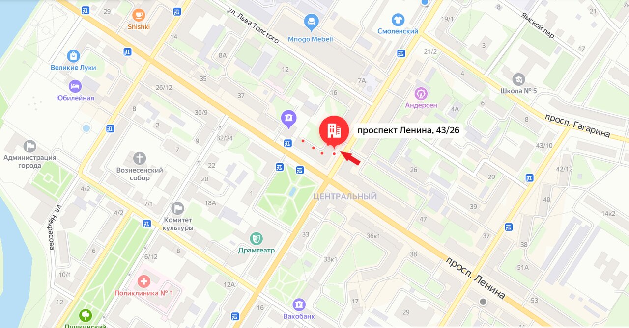 Майкино великие луки карта