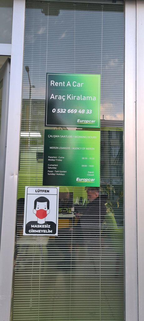 Oto kiralama Europcar, Silifke, foto