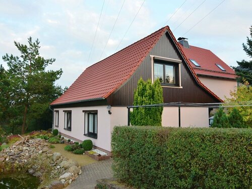 Гостиница Apartment in the Harz With a log Cabin, Pond and Covered Seating Area