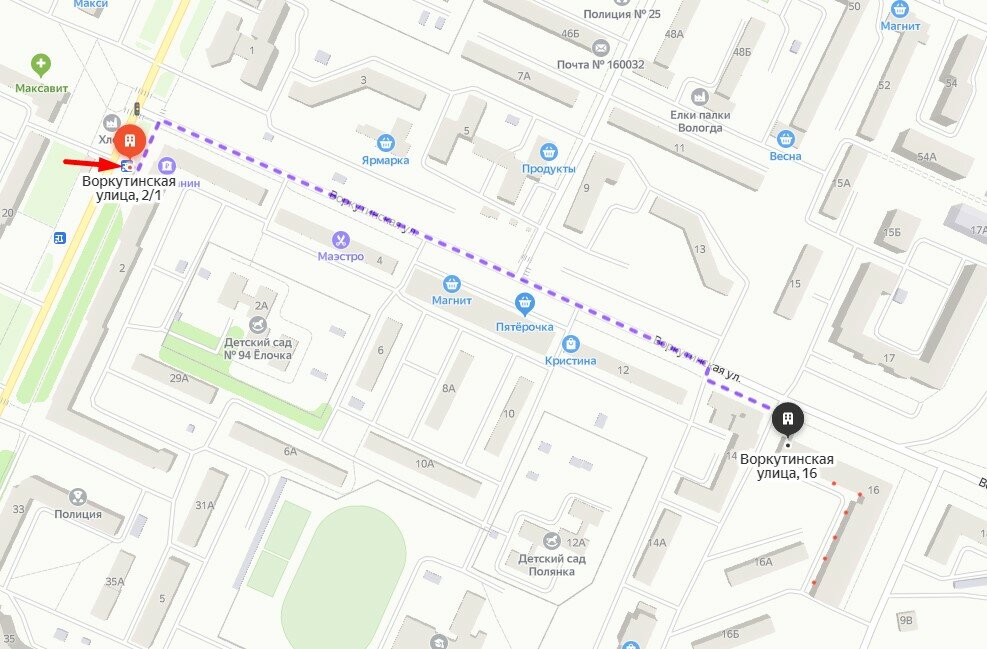 Пушкинская 15 вологда карта