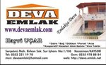 Deva Emlak (Kayseri, Kocasinan District, Sahabiye Mah., Birkan Sok., 1) ، وكالة عقارية
