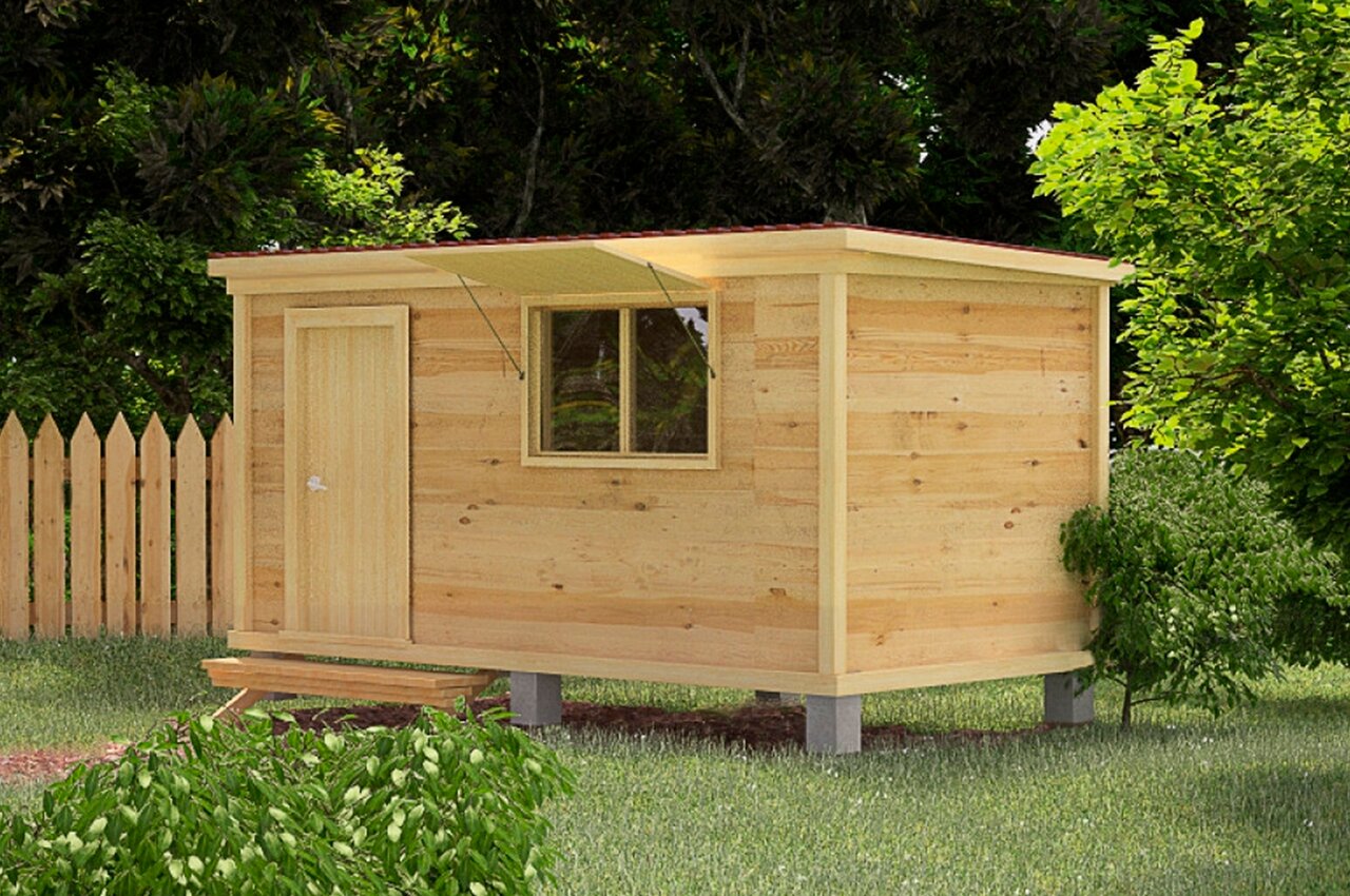 Бытовки с крыльцом дачные со сборкой на участке