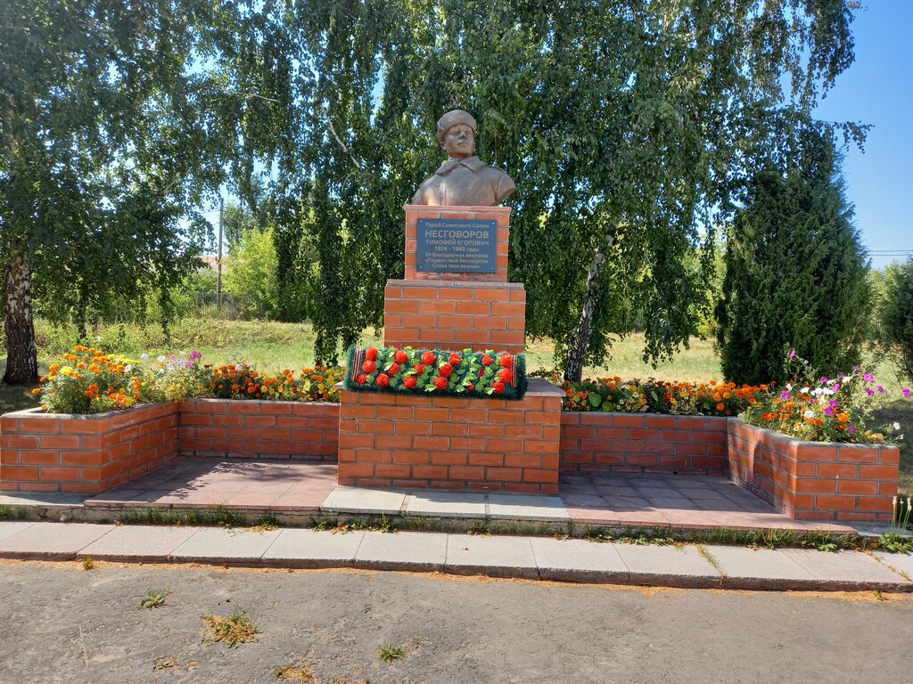 Памятник, мемориал Бюст Героя Советского Союза Николая Тимофеевича Несговорова, Тюменская область, фото