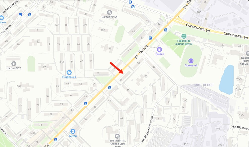 Переулок луговой 1 киров карта