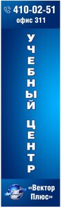 Логотип автошколы «Вектор Плюс»