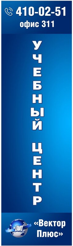 Логотип автошколы «Вектор Плюс»