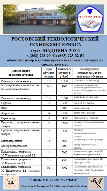 كلية تقنية GBPOU RO Rostov Technological College of Service ، روستوف نا دونو، صورة