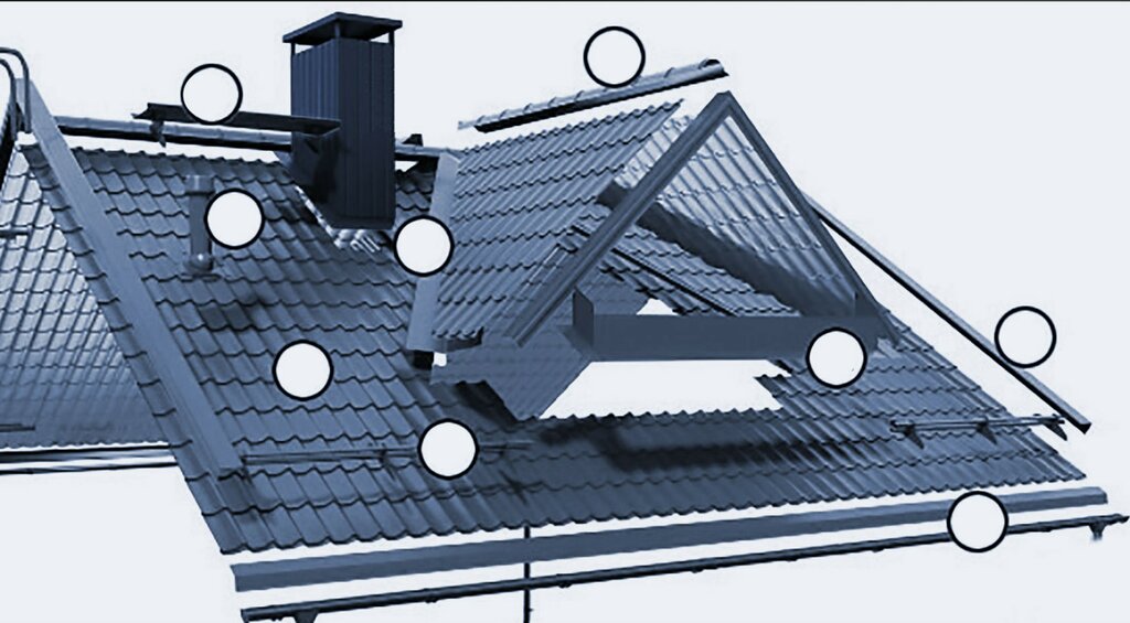 Монтаж систем безопасности кровли - фото