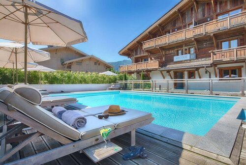 Внешний вид отеля Les Loges Blanches в Межеве, фото 2