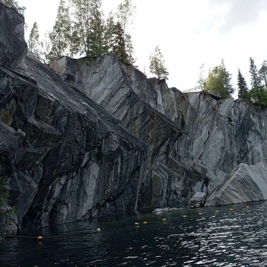 Landmark, attraction Underground Ruskeala, Republic of Karelia, photo