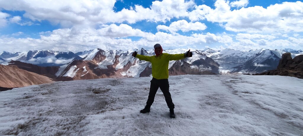Mountain peak Peak of Satpayev 4317 meters, Alma‑Ata District, photo