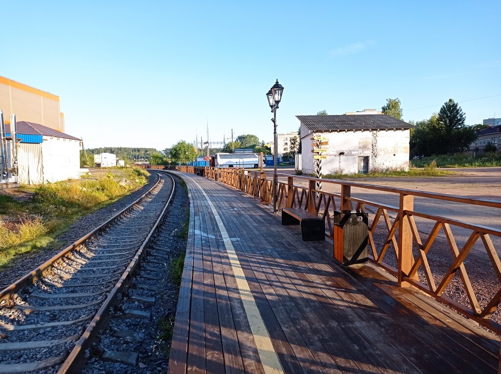 Train station Karelskaya Railway Stop, Sortavala, photo