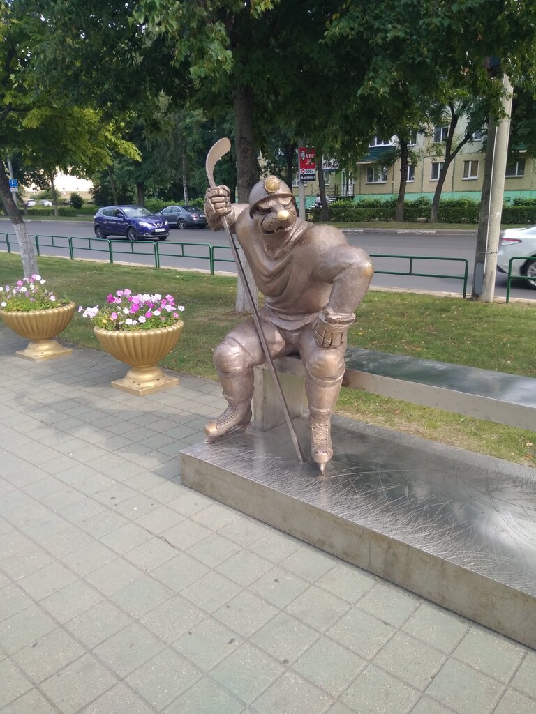 Жанровая скульптура Скульптура Крот-хоккеист, Солигорск, фото