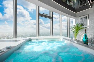 Гостиница Apartments in Sky Tower with Bathtub near the window