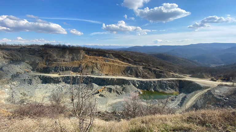Natural resource extraction Первомайский карьер, Republic of Crimea, photo