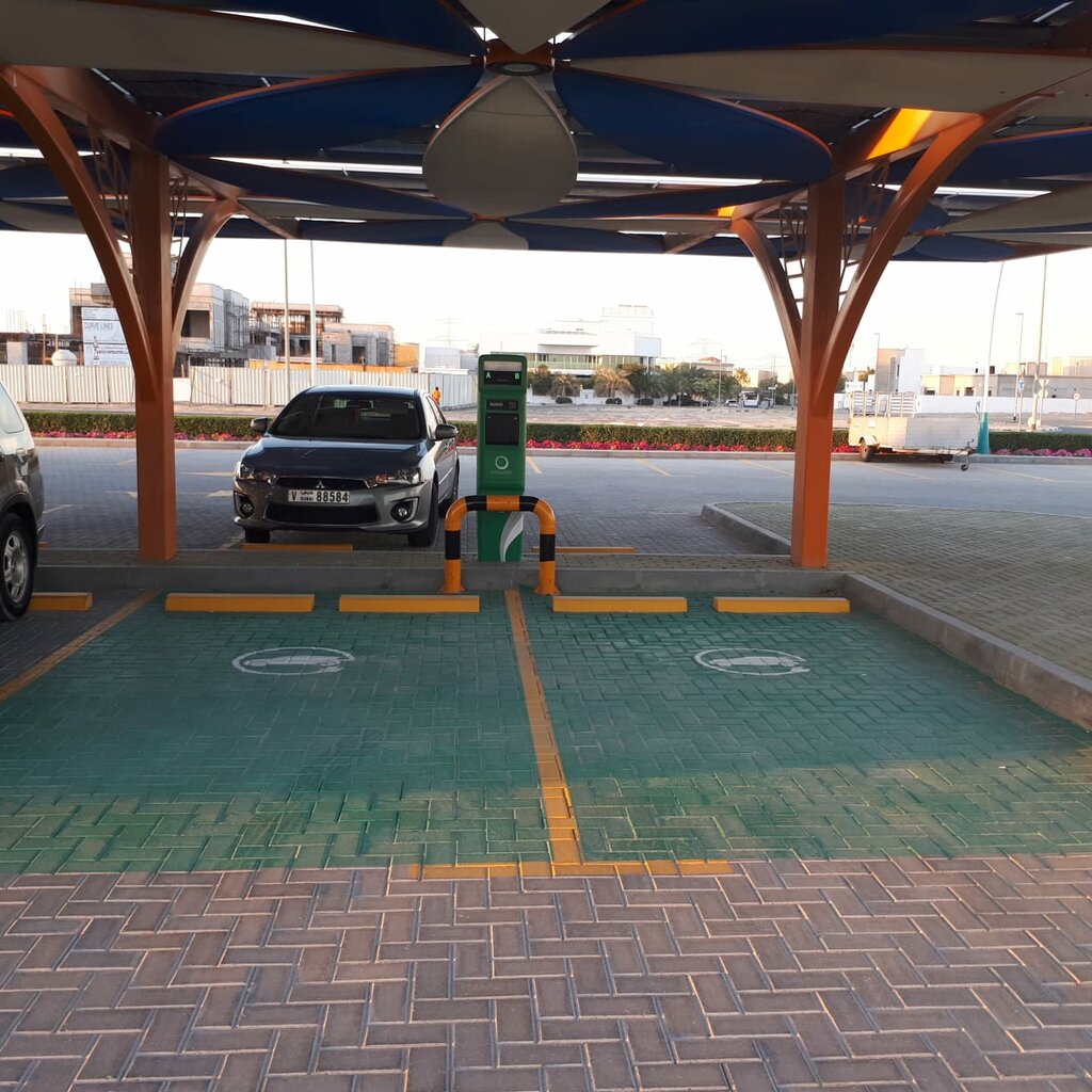 Electric car charging station EV Green Charger, Dubai, photo