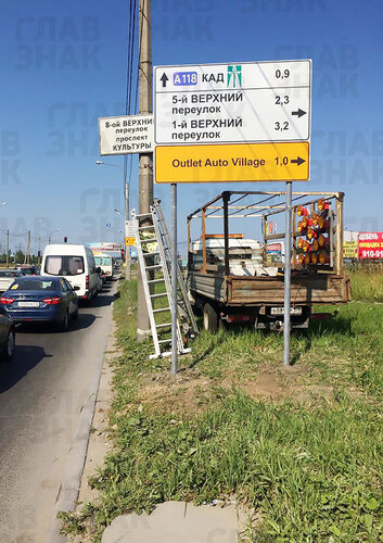 Главзнак, наружная реклама, Полевая Сабировская ул., 54, Санкт ...