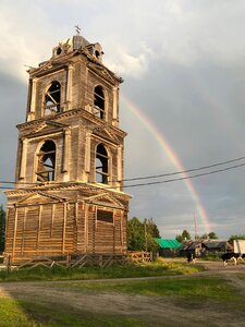 Колокольня церкви Собора Пресвятой Богородицы (Komi Republic, munitsipalny rayon Izhemskiy, munitsipalnoye obrazovaniye Mokhcha, derevnya Moshyuga), landmark, attraction