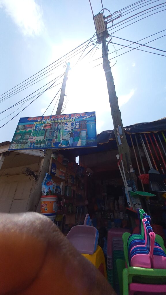 Household goods and chemicals shop God is King Enterprise, Accra, photo