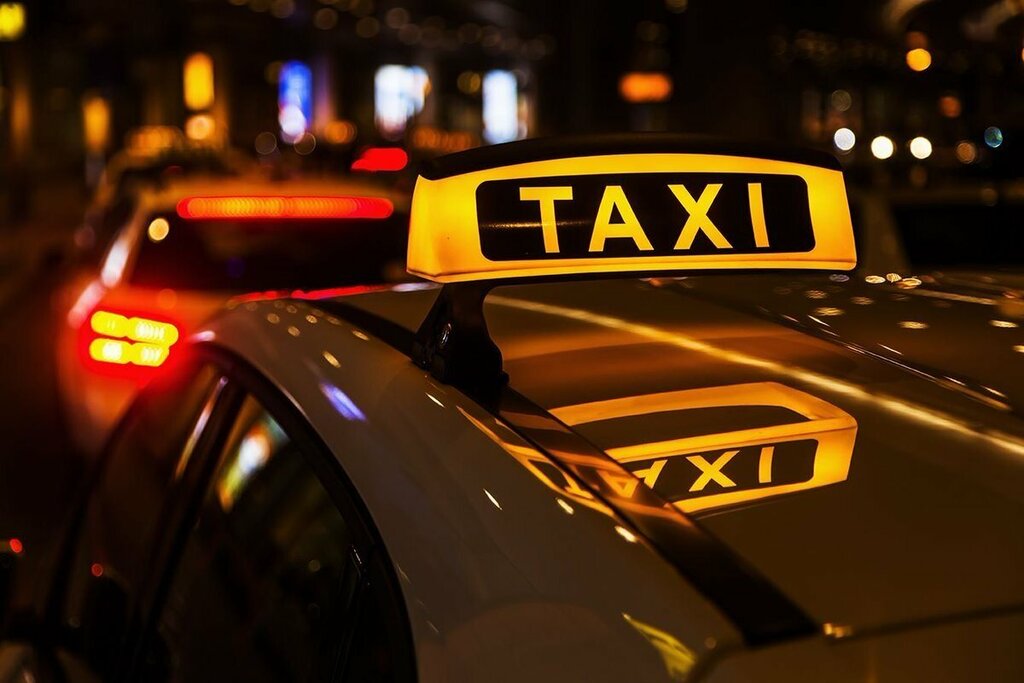 City taxi at night