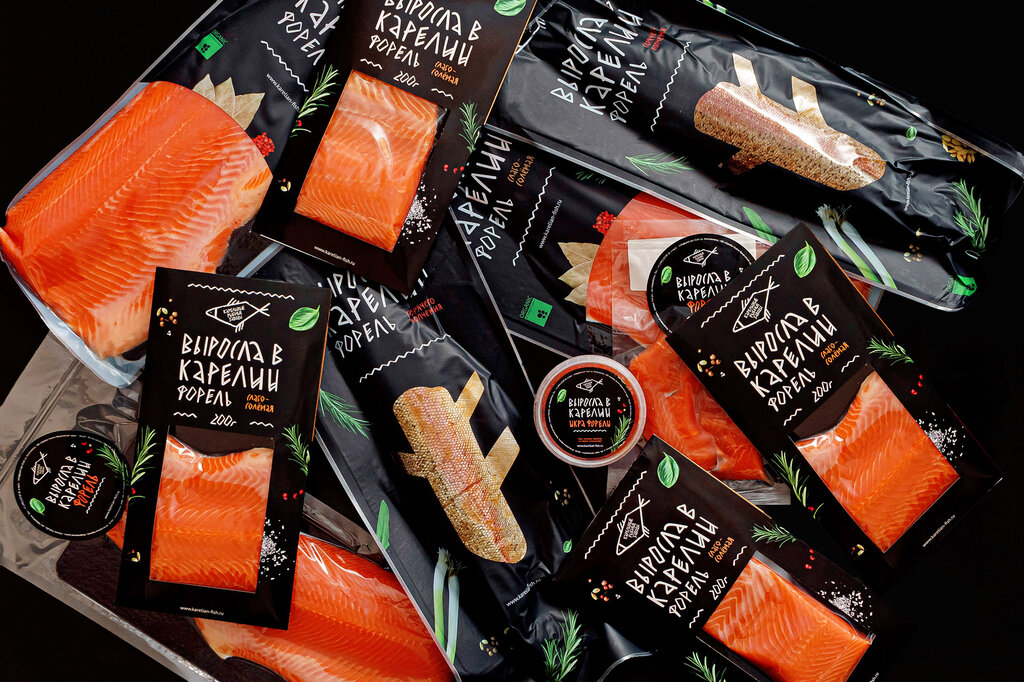 Fish and seafood Karelian fish factories, Petrozavodsk, photo