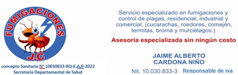 Disinfection, disinsection, deratization Fumigaciones J. C, Risaralda Department, photo