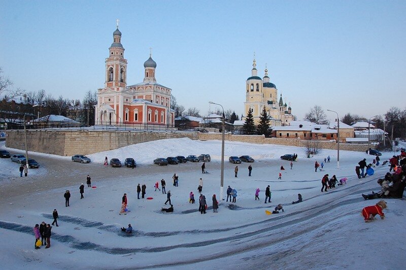 Серпухов Высоцкий монастырь зима